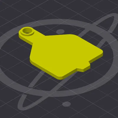 Móc khóa thẻ tai bò (Cattle Ear Tag Keychain)