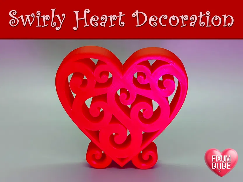 Trang trí Trái tim xoáy (Swirly Heart Decoration) - Image 1