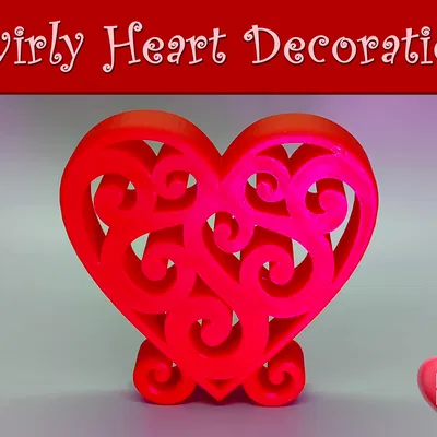 Trang trí Trái tim xoáy (Swirly Heart Decoration)