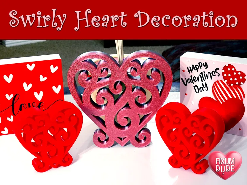 Trang trí Trái tim xoáy (Swirly Heart Decoration) - Image 2