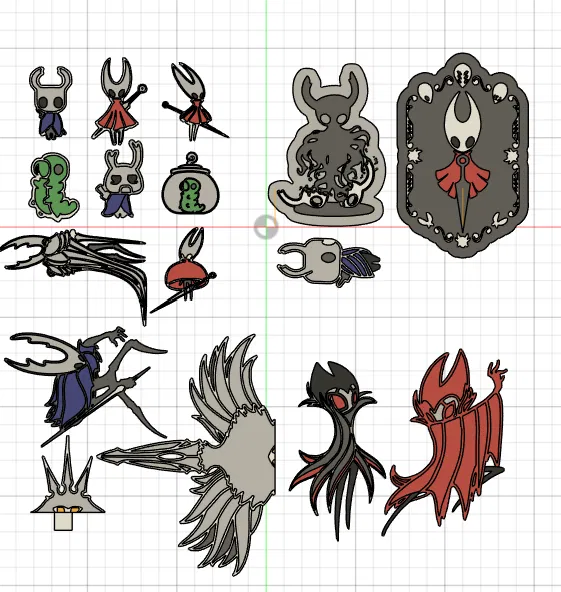 Bộ vật phẩm sưu tầm Hollow Knight (mô hình nhân vật nhỏ) - Image 1