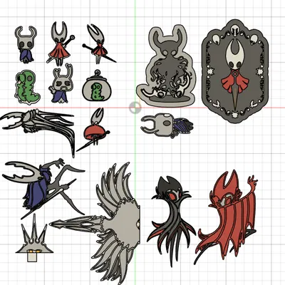 Bộ vật phẩm sưu tầm Hollow Knight (mô hình nhân vật nhỏ)