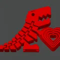 Flexi-Rexi-Fidget-Heart – Khủng long flexi ôm trái tim fidget - Thumbnail 1