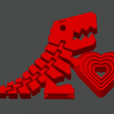 Flexi-Rexi-Fidget-Heart – Khủng long flexi ôm trái tim fidget