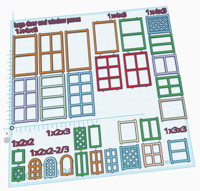 Insert kính cửa sổ tương thích LEGO (LEGO compatible window inserts) - Image 1