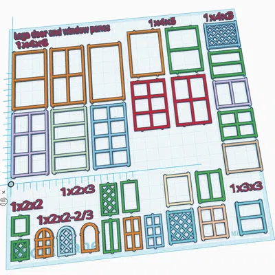 Insert kính cửa sổ tương thích LEGO (LEGO compatible window inserts)