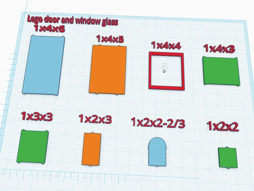Insert kính cửa sổ tương thích LEGO (LEGO compatible window inserts) - Image 2