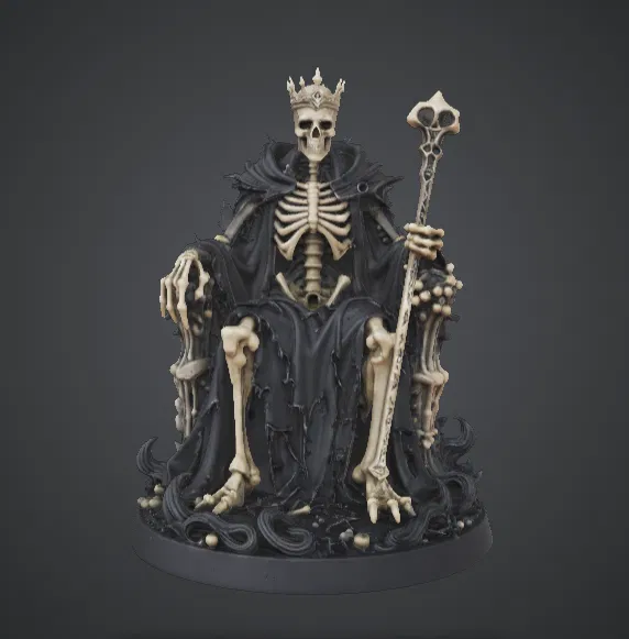 Vua Xương Trên Ngai – Tượng Undead Monarch Dark Fantasy - Image 1