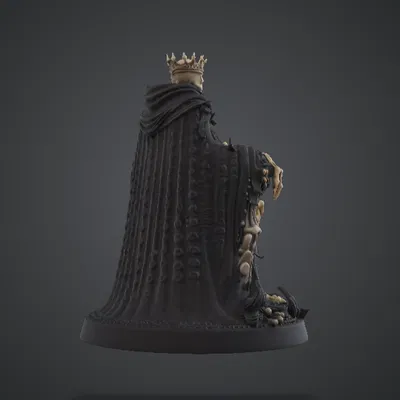 Vua Xương Trên Ngai – Tượng Undead Monarch Dark Fantasy