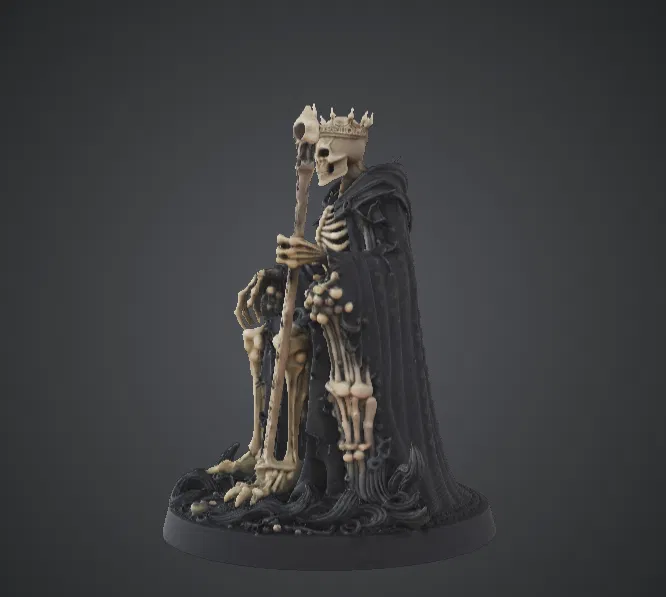 Vua Xương Trên Ngai – Tượng Undead Monarch Dark Fantasy - Image 3