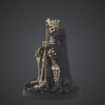 Vua Xương Trên Ngai – Tượng Undead Monarch Dark Fantasy