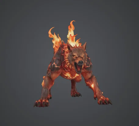 Sói Quỷ Hellfire – Quái Thú Lửa Địa Ngục (Mẫu 3D In Được) - Image 1