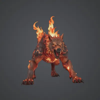 Sói Quỷ Hellfire – Quái Thú Lửa Địa Ngục (Mẫu 3D In Được)