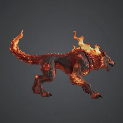 Sói Quỷ Hellfire – Quái Thú Lửa Địa Ngục (Mẫu 3D In Được)