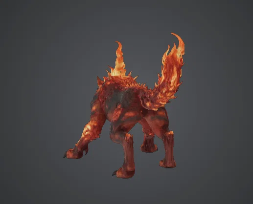 Sói Quỷ Hellfire – Quái Thú Lửa Địa Ngục (Mẫu 3D In Được) - Image 3