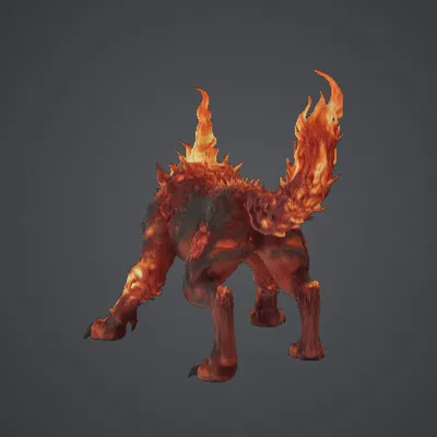 Sói Quỷ Hellfire – Quái Thú Lửa Địa Ngục (Mẫu 3D In Được)