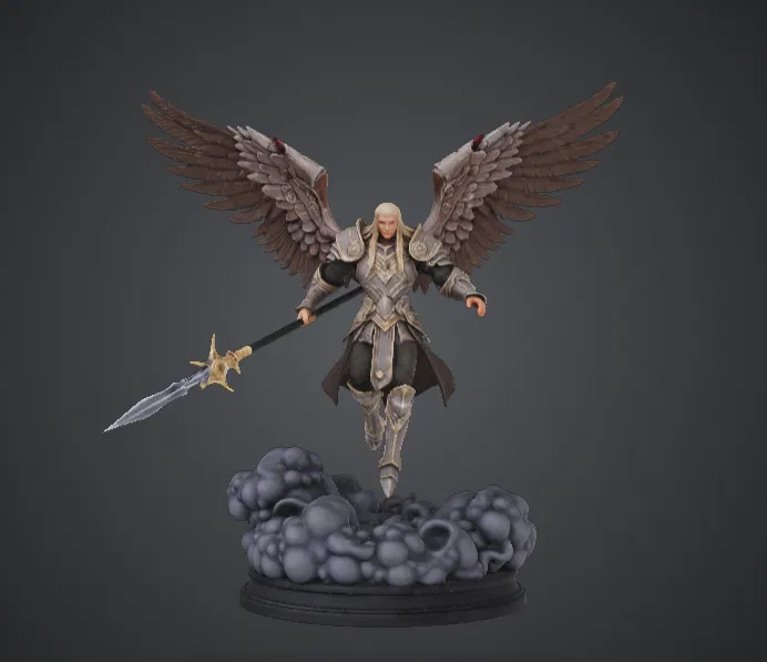 Archangel Warrior Có Cánh – Hiệp Sĩ Thiên Thần Bọc Giáp Mẫu 3D In Được - Image 1