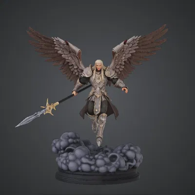 Archangel Warrior Có Cánh – Hiệp Sĩ Thiên Thần Bọc Giáp Mẫu 3D In Được