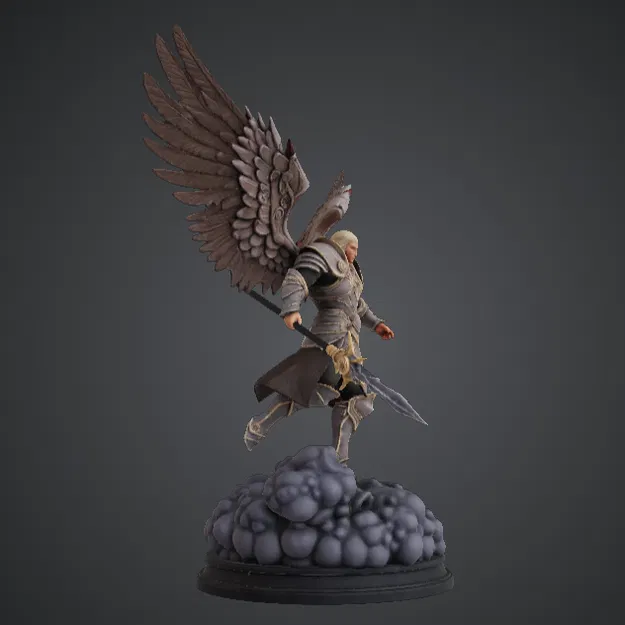 Archangel Warrior Có Cánh – Hiệp Sĩ Thiên Thần Bọc Giáp Mẫu 3D In Được - Image 2
