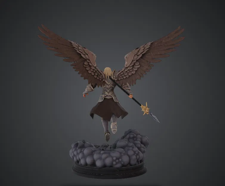 Archangel Warrior Có Cánh – Hiệp Sĩ Thiên Thần Bọc Giáp Mẫu 3D In Được - Image 4