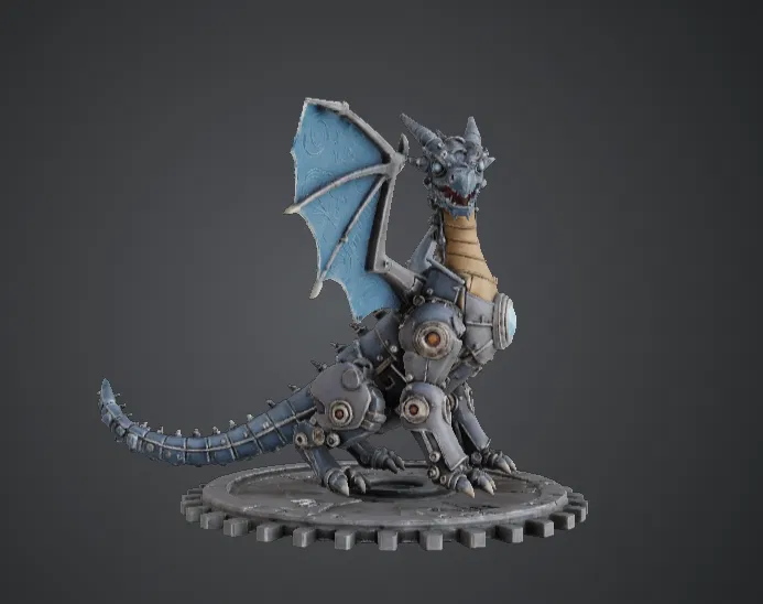 Rồng Cơ Khí Steampunk – Quái Thú Bánh Răng Clockwork - Image 1