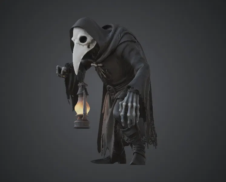 Người Mang Đèn Lồng Bác Sĩ Dịch Hạch – Mẫu In 3D Kinh Dị Gothic - Image 2