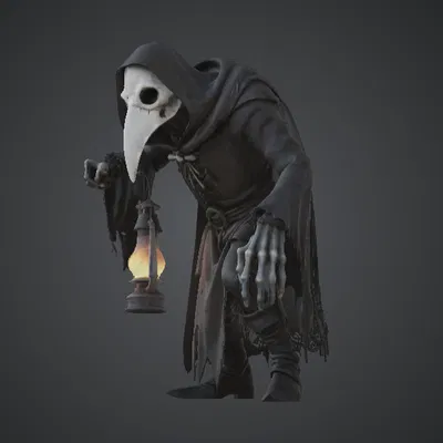 Người Mang Đèn Lồng Bác Sĩ Dịch Hạch – Mẫu In 3D Kinh Dị Gothic