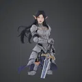 Nữ Kỵ Sĩ Elf – Paladin Cầm Kiếm (Elven Knight Warrior) - Thumbnail 1