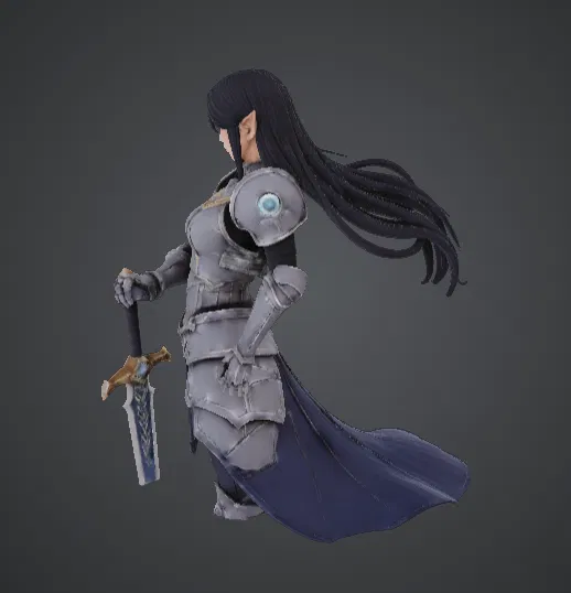 Nữ Kỵ Sĩ Elf – Paladin Cầm Kiếm (Elven Knight Warrior) - Image 2