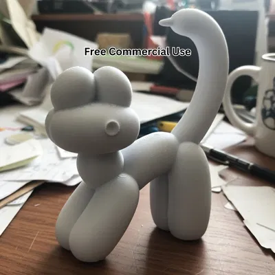 Tượng Mèo Bóng Bay (Balloon Cat Statue)