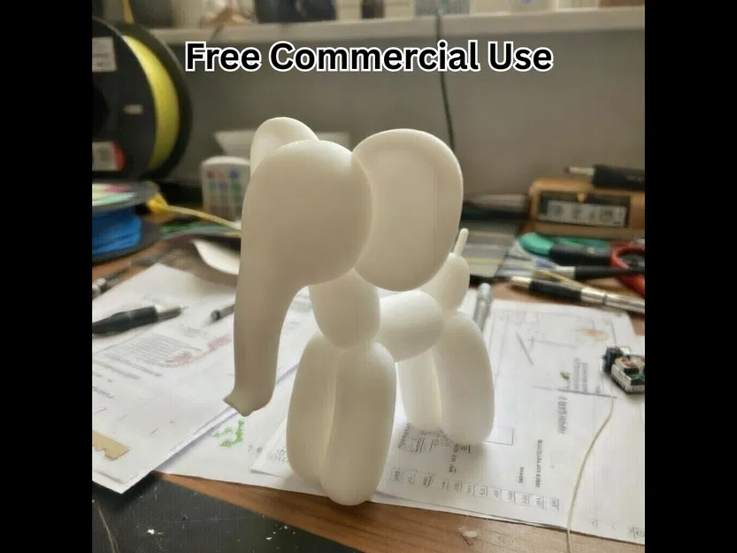 Tượng Voi Bóng Bay (Balloon Elephant Statue) - Image 1