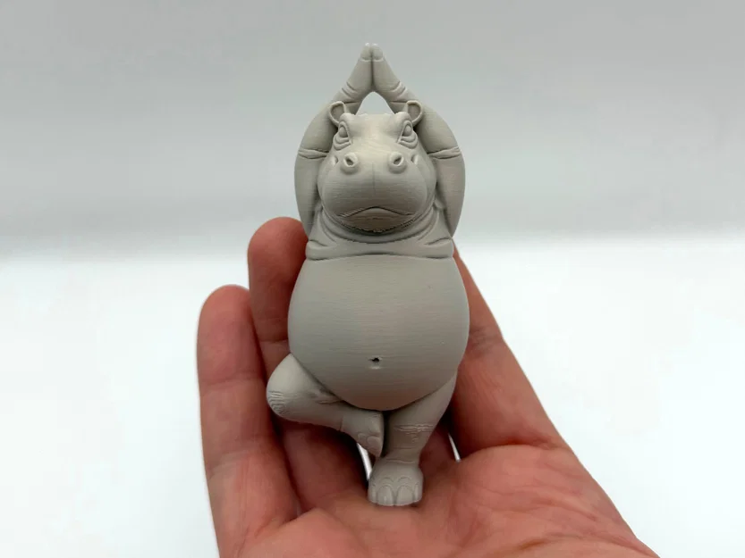 Dancing Hippo – Tượng Hippo tạo dáng Yoga dễ thương - Image 1