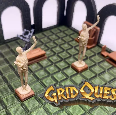 Tượng GridQuest SKELETON GUARDIAN (The Gridfinity Game)