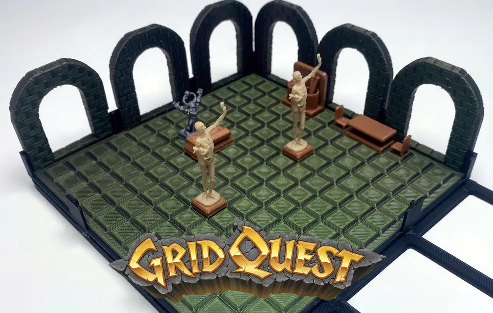 Tượng GridQuest SKELETON GUARDIAN (The Gridfinity Game) - Image 2