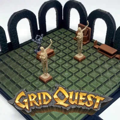 Tượng GridQuest SKELETON GUARDIAN (The Gridfinity Game)