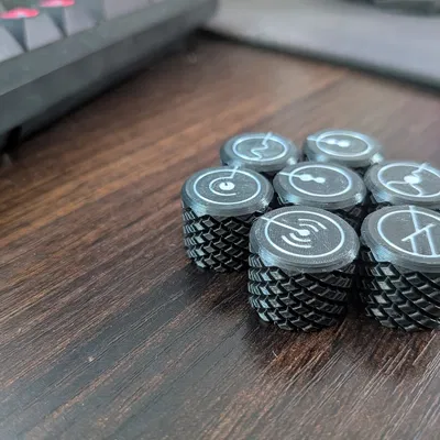 Núm vặn đàn guitar phong cách hoá (Stylised Guitar Knobs)