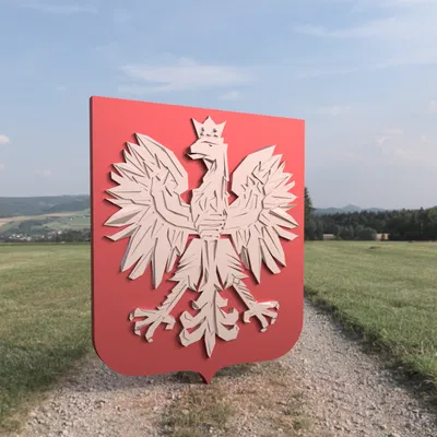 Phiên bản lowpoly của Quốc huy Ba Lan