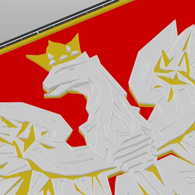 Phiên bản lowpoly của Quốc huy Ba Lan