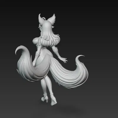 Cô gái cáo với 2 đuôi