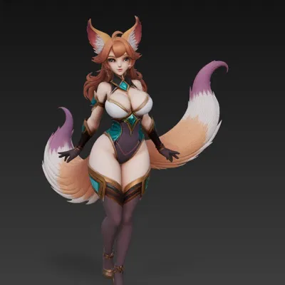 Cô gái cáo với 2 đuôi