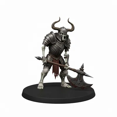 Minotaur Skeleton - DnD mini (Tượng xương Minotaur cho TTRPG)