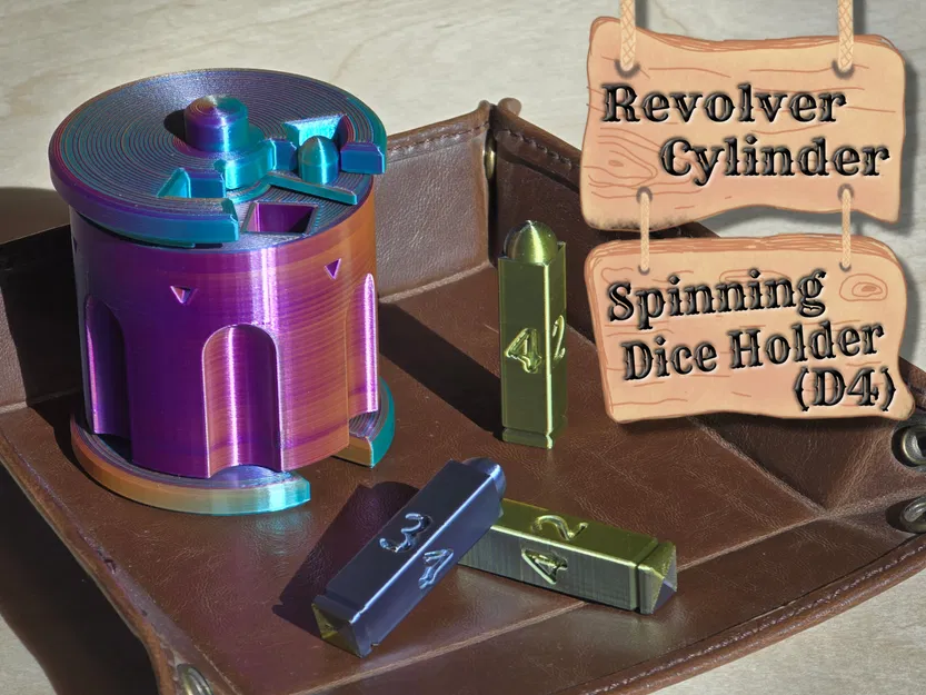 Hộp Xúc Xắc Quay Dạng Ổ Đạn Revolver (D4) - Image 1
