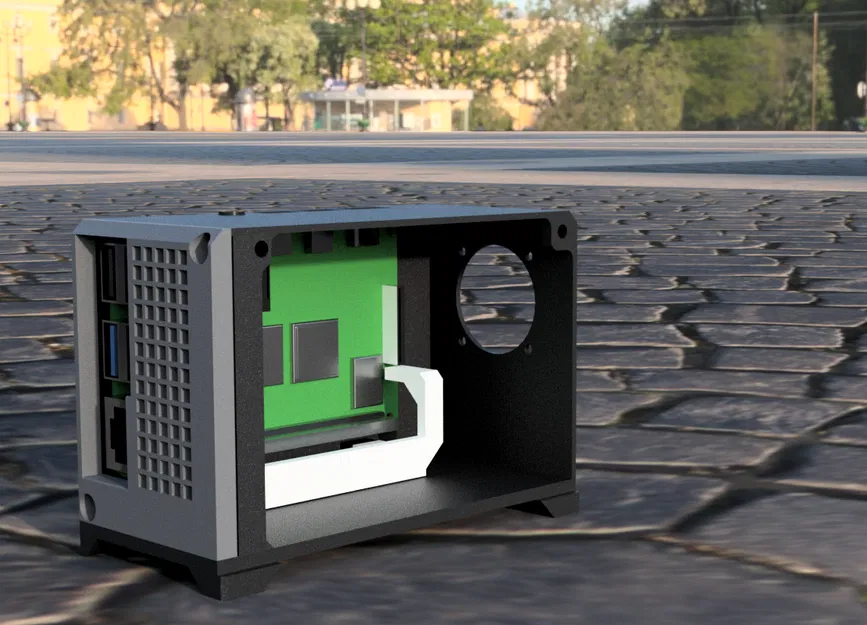 Case PC cho Raspberry Pi 4 Model B (có ngàm gắn quạt) - Image 1