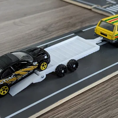 Rơ-moóc Hot Wheels/Matchbox 1:64 (hitch có tongue)