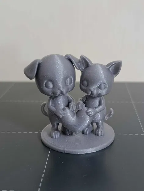 Mèo & Chó Valentine ôm Trái Tim - Image 2