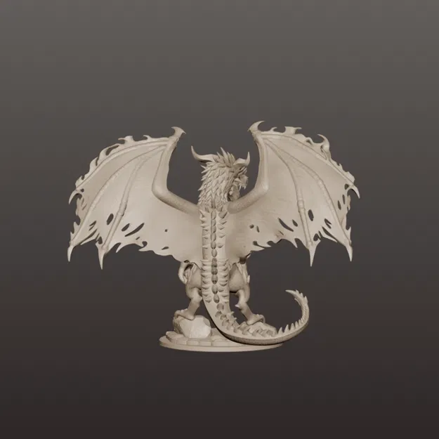 Volcanic Drake – Rồng Fantasy Núi Lửa Siêu Chi Tiết - Image 2