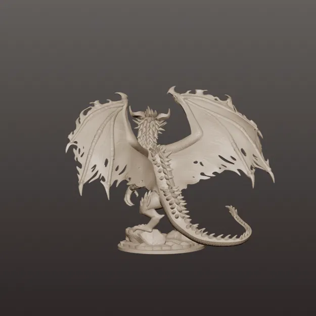 Volcanic Drake – Rồng Fantasy Núi Lửa Siêu Chi Tiết - Image 6