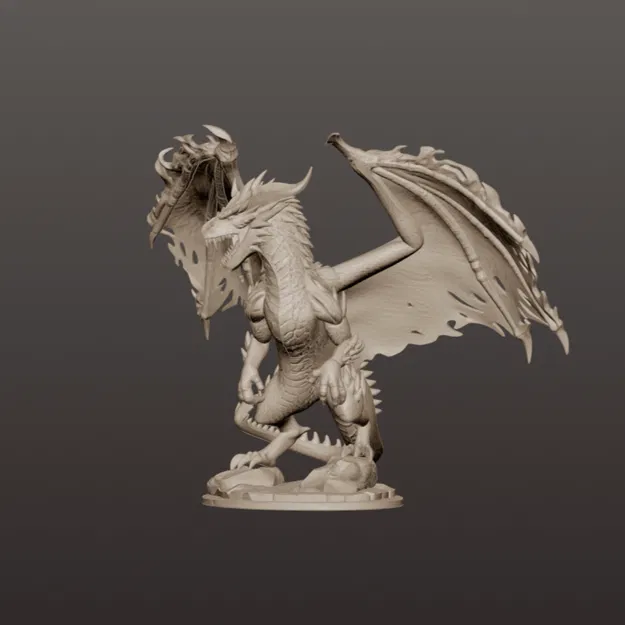 Volcanic Drake – Rồng Fantasy Núi Lửa Siêu Chi Tiết - Image 7