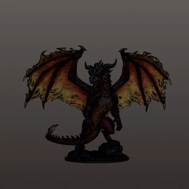 Volcanic Drake – Rồng Fantasy Núi Lửa Siêu Chi Tiết - Image 9