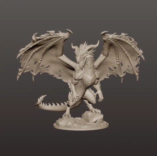 Volcanic Drake – Rồng Fantasy Núi Lửa Siêu Chi Tiết - Image 17